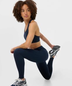Navy Blue Power Leak Protect Workout Leggings