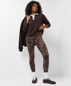 Espresso Brown Spray Dye Super Soft Yoga Leggings