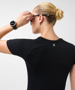 Black Athlete Seamless Workout Tee