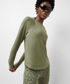 Bracken Green Breathe Easy Mesh Long Sleeve Tee