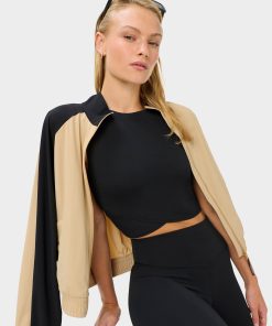 Black All Day Cropped Wrap Tank Top