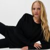 Black After Class Seam Detail Longline Sweatshirt