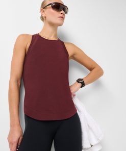Malbec Red Breathe Easy Mesh Run Tank
