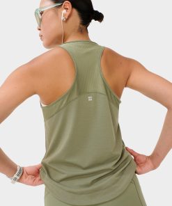 Bracken Green Breathe Easy Mesh Run Tank